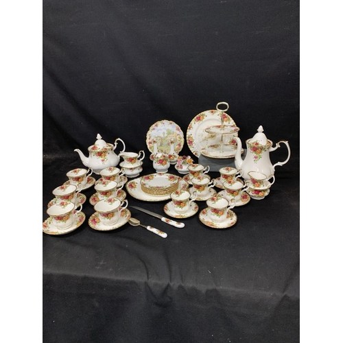 728 - Royal Albert Old Country Roses Tea Set and Coffee Set mostly 2nd Grade plus extra individual pieces ... 