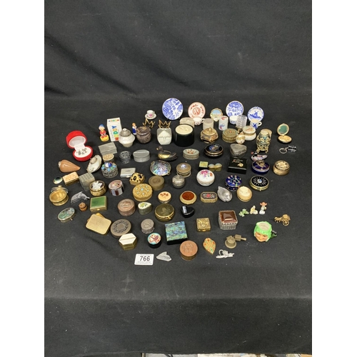 766 - Collection of trinket boxes and miniatures