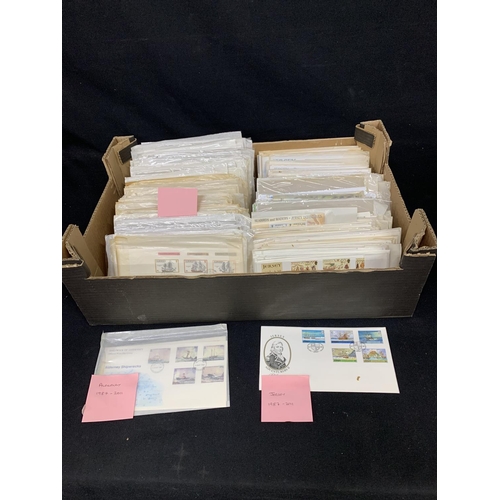 842 - Box of Channel Island first Day Covers, Alderney 1987 - 2011, Guernsey 1986 - 2011, Jersey 1987 - 20... 