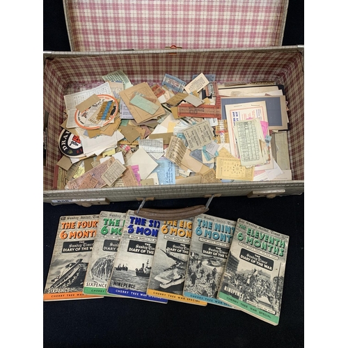 858 - Case of unsorted vintage travel tickets and Ephemera