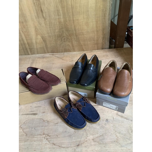 951 - Two new pairs of hotter shoes size 11, new pair of Sureside deck shoes size 10 and pair of used Next... 