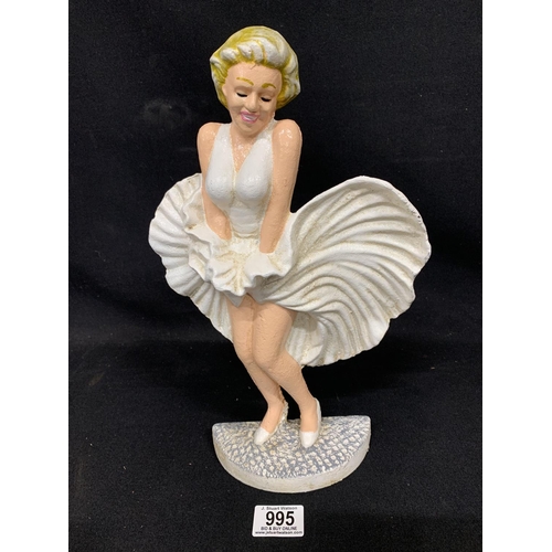 995 - Cast Iron Marilyn Monroe Doorstop height 34 cms