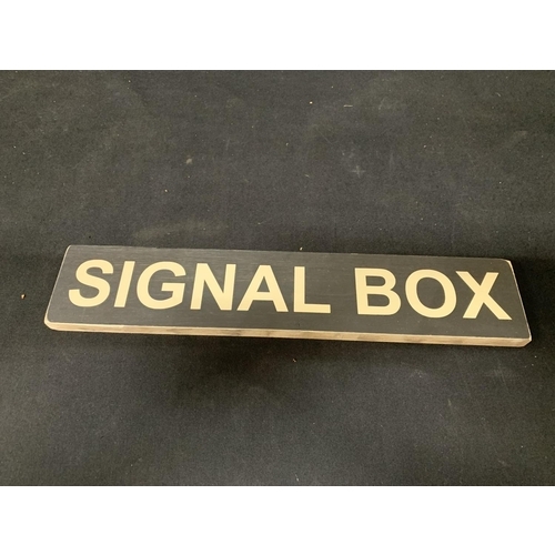 846 - Reproduction wooden signal box sign  48 x 9 cms