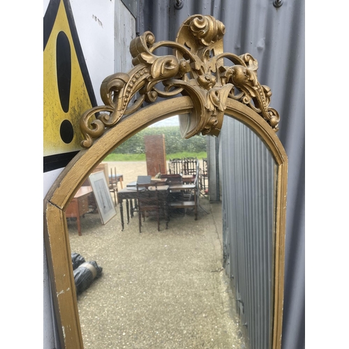 1 - A large french style gold gilt full length dressing mirror 180x79