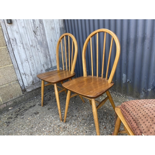 122 - Four ercol chairs inc one rocker