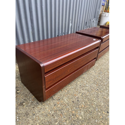 13 - A modern chest of three drawers trogether with pair of matching bedsides