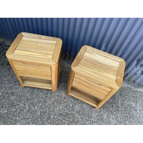 137 - A pair of light oak single drawer bedsides from OAK FURNITURE LAND