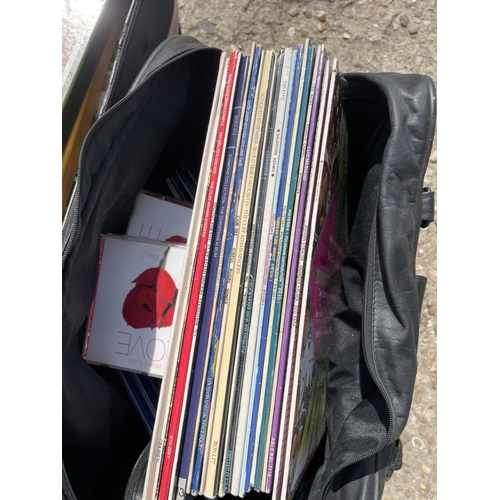 22 - Two cases and bag of records