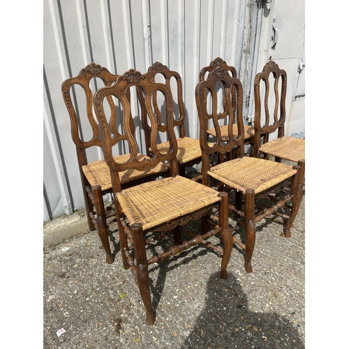 26 - A set of 6 french oak dining chairs