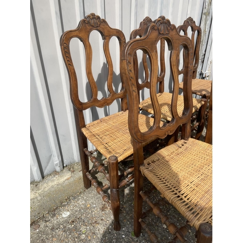 26 - A set of 6 french oak dining chairs