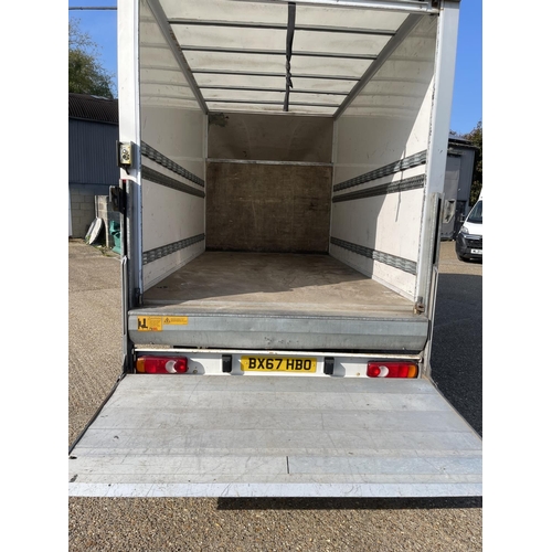 450 - BX67 HBO -2017  Peugeot Boxer Luton van, fitted with del slim jim tail lift. 106,000 Miles.  MOT - 0... 