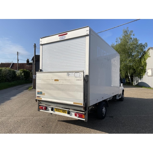 450 - BX67 HBO -2017  Peugeot Boxer Luton van, fitted with del slim jim tail lift. 106,000 Miles.  MOT - 0... 