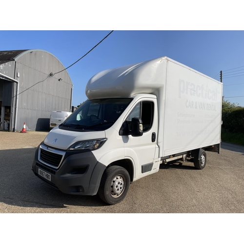 450 - BX67 HBO -2017  Peugeot Boxer Luton van, fitted with del slim jim tail lift. 106,000 Miles.  MOT - 0... 