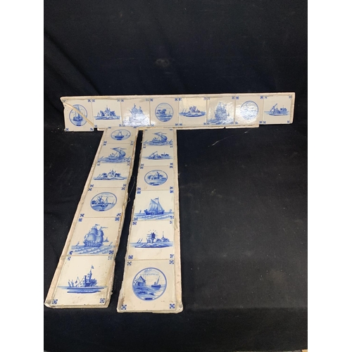 511 - Collection of Delft wall tiles, each 13 x 13cms