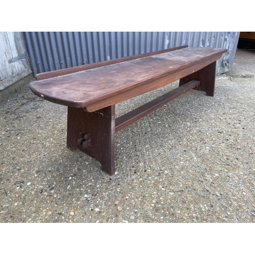 58 - A good quality hardwood pew bench seat 192x42x46