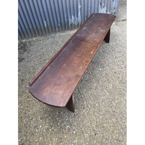 58 - A good quality hardwood pew bench seat 192x42x46