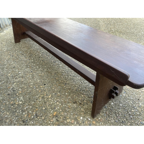 58 - A good quality hardwood pew bench seat 192x42x46