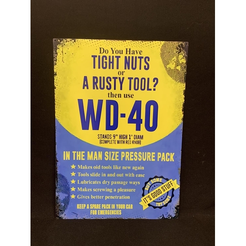 710 - Metal WD40 sign 70 x 50cms