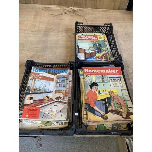 883 - Three trays of 1950's and 60's Home Magazines