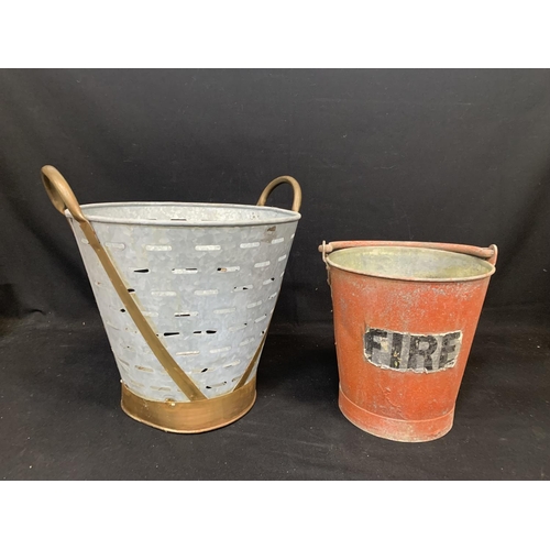 912 - Oyster bucket and fire bucket