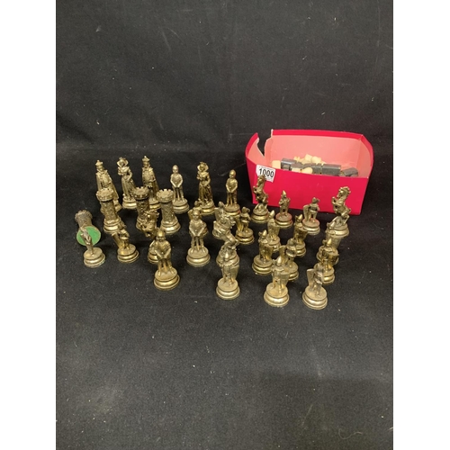 1000 - 32 heavy metal Chess pieces and stone part set chess pieces