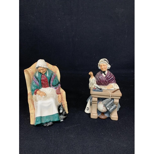 578 - Doulton Forty Winks and Doulton Schoolmarm figures