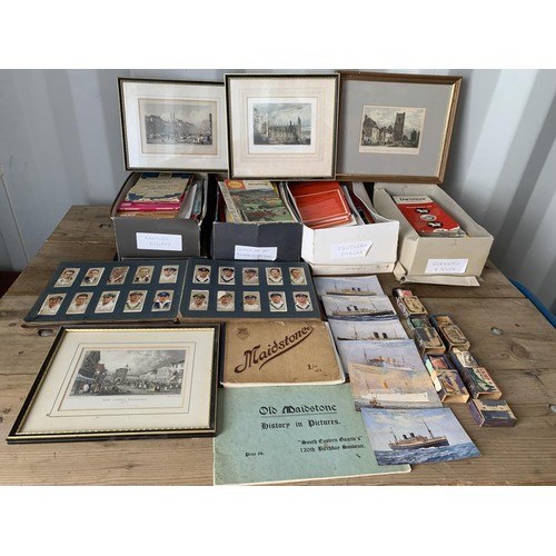 1009 - Ordnance Survey and other maps, Cricket Cigarette Cards, P&O postcards, Stamps and Maidstone Ephemer... 