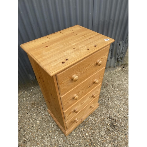 139 - A solid pine chest of four drawers 60x45x109