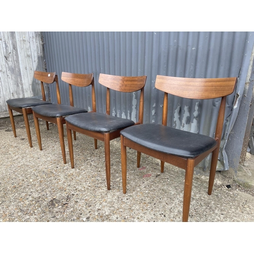 155 - A set of four g plan teak dining chairs stamped G PLAN KOFOD LARSEN