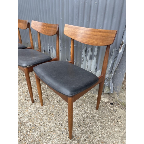 155 - A set of four g plan teak dining chairs stamped G PLAN KOFOD LARSEN