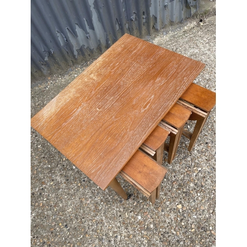 162 - A danish teak nest of five tables