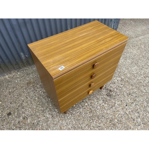 163 - A mid century chest of four drawers 77x42x82