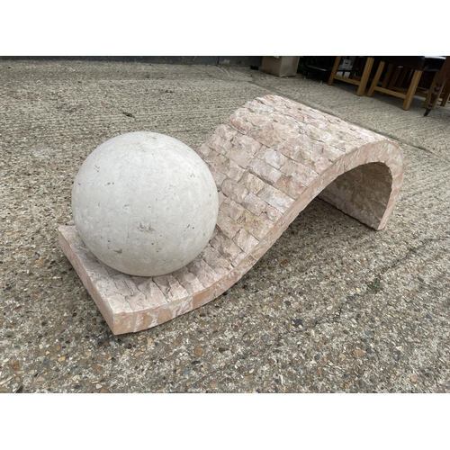 173 - A large stone effect table base / ornament