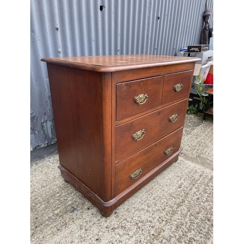 175 - A victorian mahogany chest of four drawers 90x 50x85