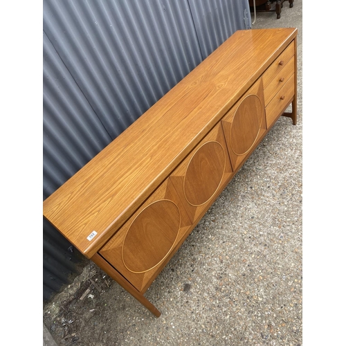 192 - A Nathan 'circles' teak sideboard 180x46x77