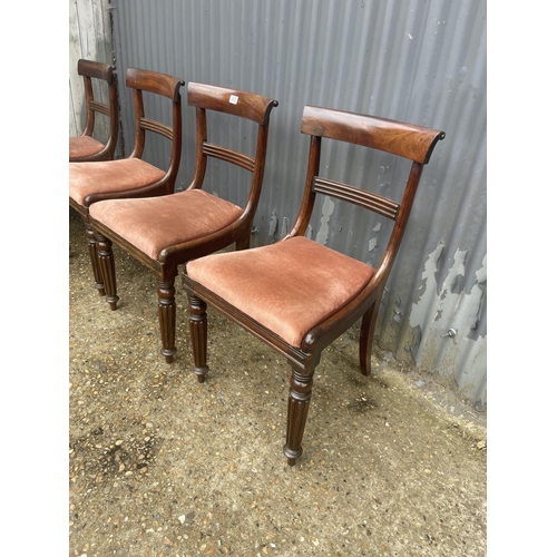 233 - A set of four victorian mahogany bar back dining chairs