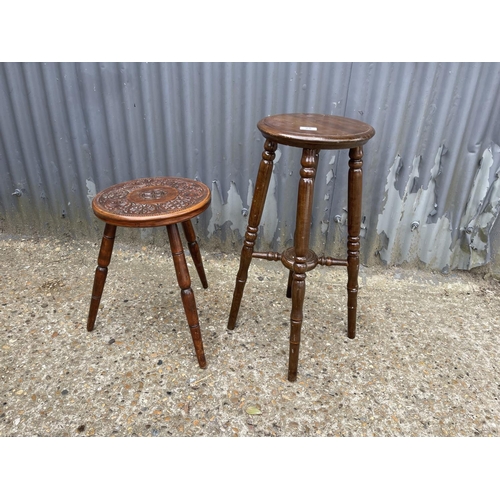 28 - Two mahogany stools