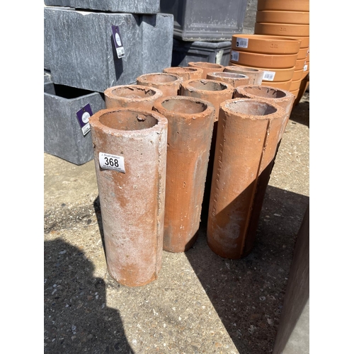 368 - 11 terracotta chimney sections