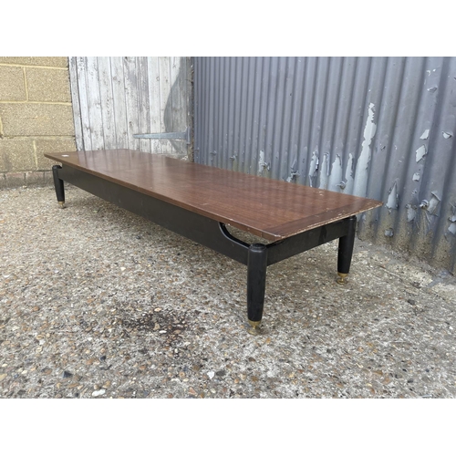 64 - Long g plan teak coffee table 168cm long