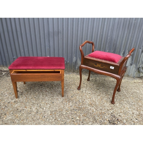 80 - Two piano stools