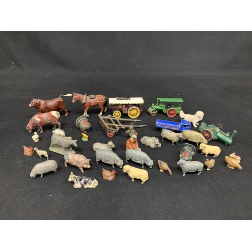 751 - Collection of lead farm animals and die cast vehicle