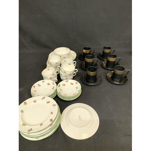 977 - Staffordshire teaware and 6 Portmeirion cups and saucers