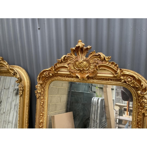 364 - A pair of very large gold gilt framed wall mirrors 80x160