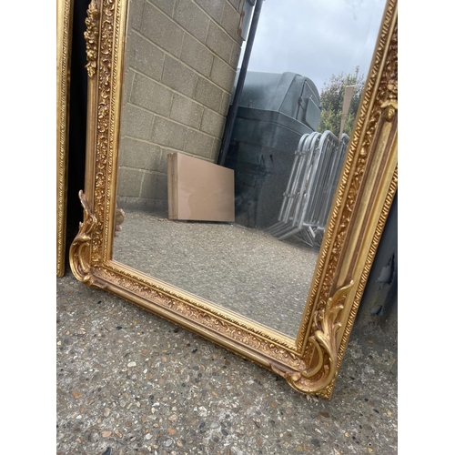 364 - A pair of very large gold gilt framed wall mirrors 80x160