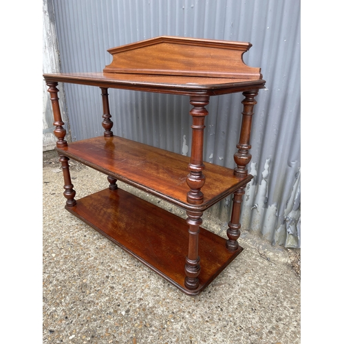 146 - A Victorian mahogany three tier buffet 122x44x100