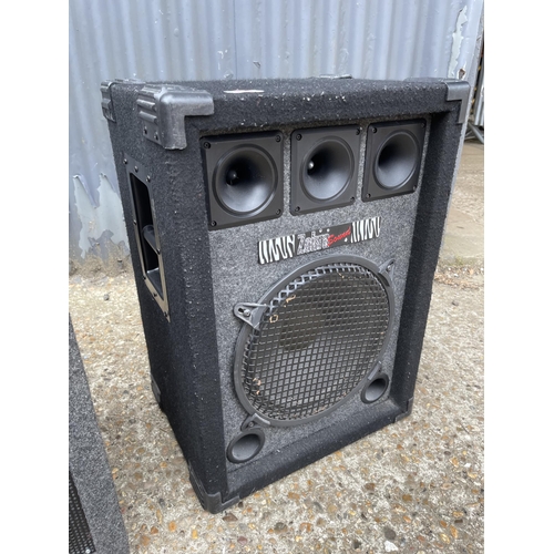 158 - Two large pa speakers