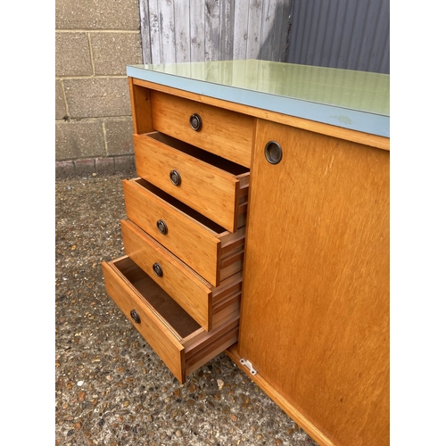 177 - A retro formica topped combination sideboard