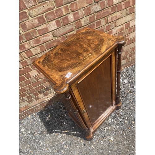 2 - A Victorian inlaid walnut cupboard 60x36x94