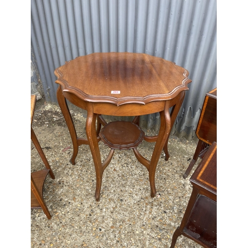 203 - A large mahogany occasional table together with a Sutherland table, card table and two other occasio... 