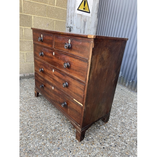 310 - A Victorian mahogany chest of drawers for restoration 112x40x110